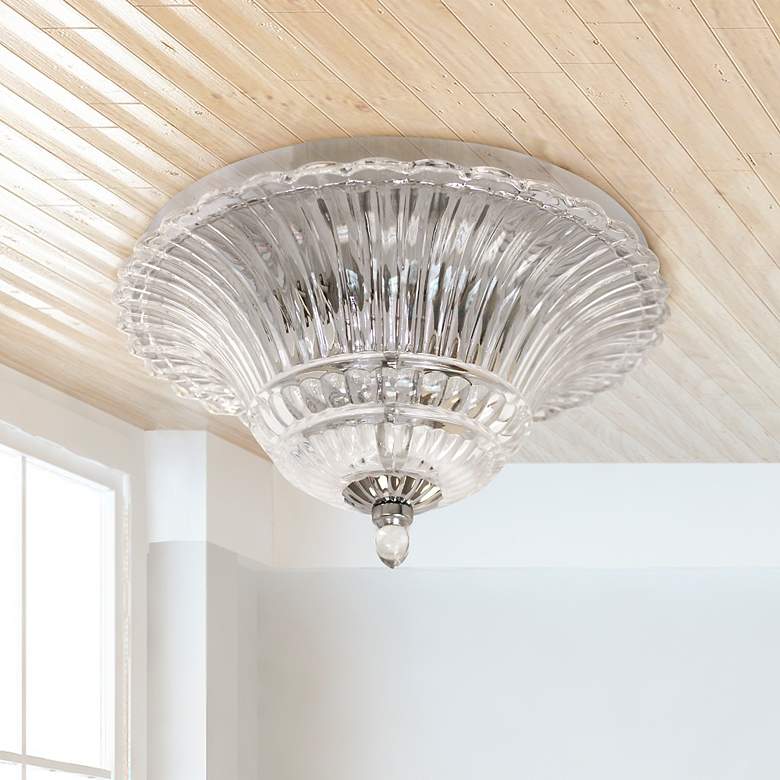 Image 5 Lalia Home Blossom 2 Light Glass Ceiling Flush Mount more views