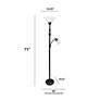 Lalia Home Bronze and White 2-Light Torchiere Floor Lamp