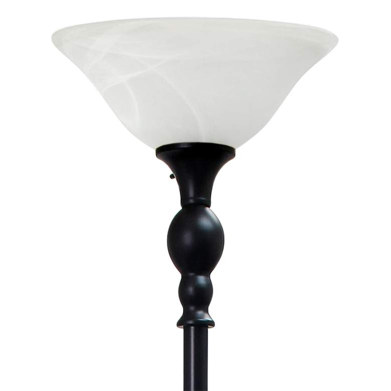 Image 3 Lalia Home Bronze Torchiere Floor Lamp with White Shade more views