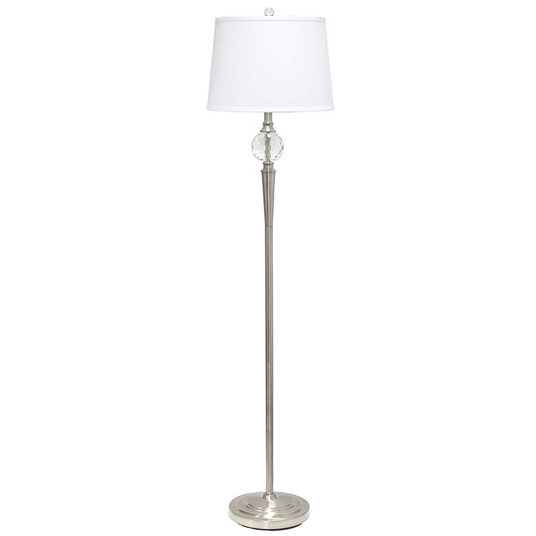 Image 6 Lalia Home Brushed Nickel 3-Piece Table and Floor Lamp Set more views