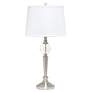 Lalia Home Brushed Nickel 3-Piece Table and Floor Lamp Set