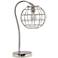 Lalia Home Chrome Arched Metal Desk Lamp with Cage Shade