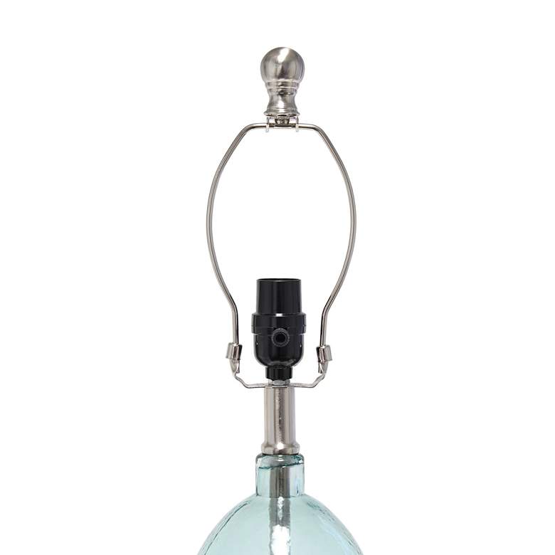 Lalia Home Clear Blue Oval Glass Accent Table Lamp more views