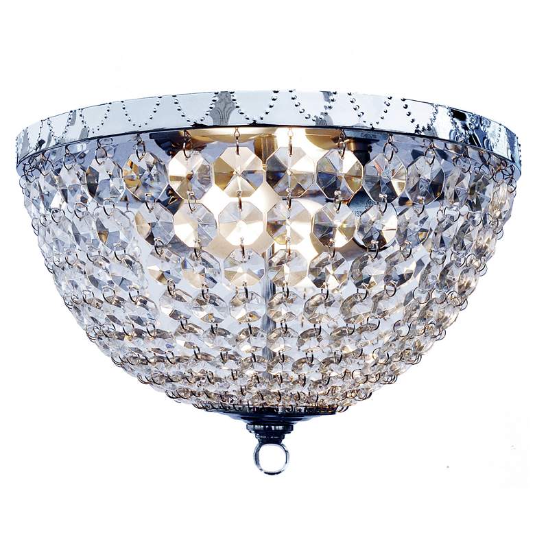 Image 1 Lalia Home Crystal Drop 2 Light Ceiling Flush Mount