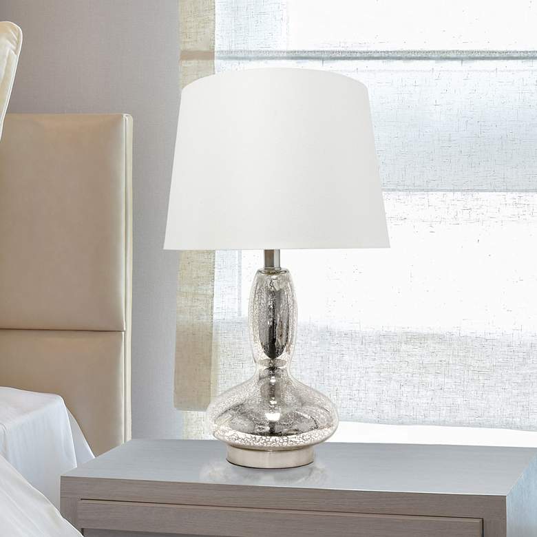 Image 1 Lalia Home Dollop 23 1/2" Modern Mercury Glass Accent Table Lamp