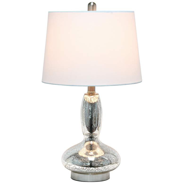 Image 3 Lalia Home Dollop 23 1/2" Modern Mercury Glass Accent Table Lamp more views