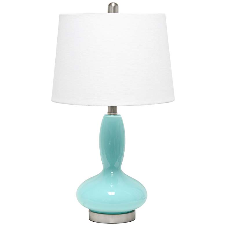 Image 2 Lalia Home Dollop Seafoam Glass Accent Table Lamp