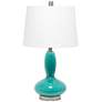Lalia Home Dollop Teal Glass Accent Table Lamp