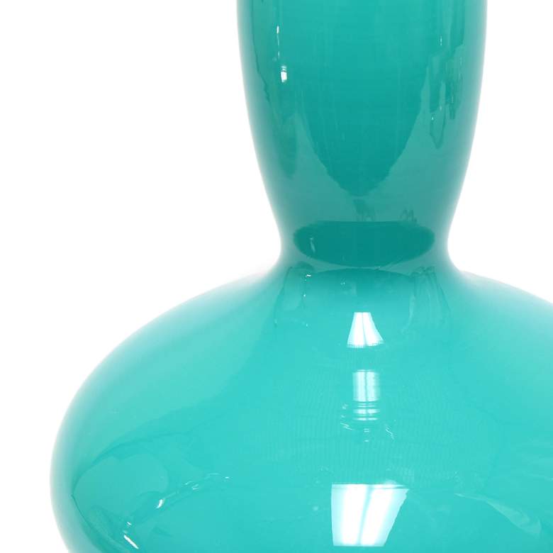 Image 5 Lalia Home Dollop Teal Glass Accent Table Lamp more views