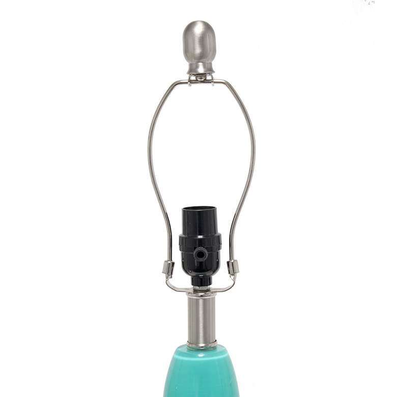 Image 6 Lalia Home Dollop Teal Glass Accent Table Lamp more views