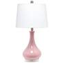 2_Lalia Home Droplet Table Lamp with Fabric Shade, Rose Pink