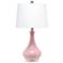 Lalia Home Droplet Table Lamp with Fabric Shade, Rose Pink