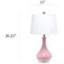 4_Lalia Home Droplet Table Lamp with Fabric Shade, Rose Pink more views