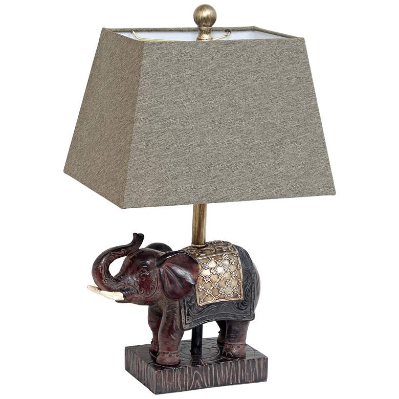 Image 2 Lalia Home Elephant Brown Accent Table Lamp