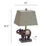 Lalia Home Elephant Brown Accent Table Lamp