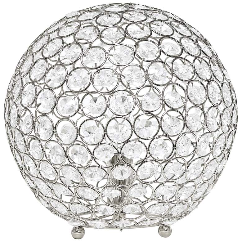 Image 2 Lalia Home Elipse 10 inch High Chrome Orb Accent Table Lamp