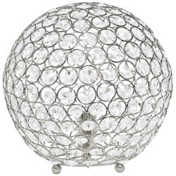 Lalia Home Elipse 10&quot; High Chrome Orb Accent Table Lamp
