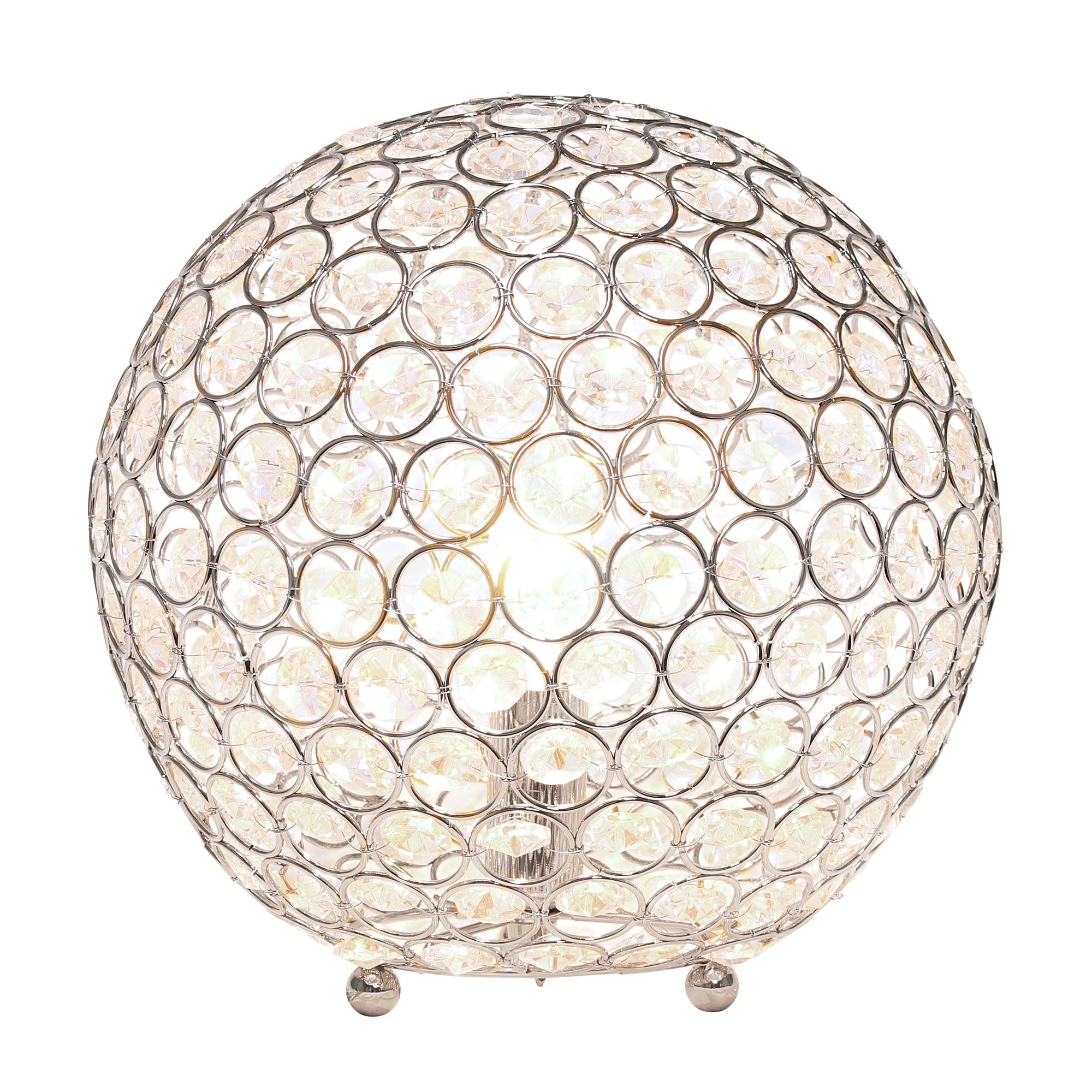 Lalia Home Elipse 10" High Chrome Orb Accent Table Lamp