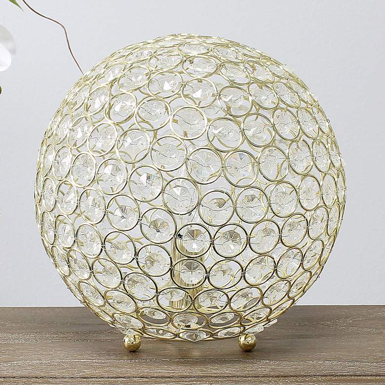 Image 1 Lalia Home Elipse 10 inch High Gold Orb Accent Table Lamp