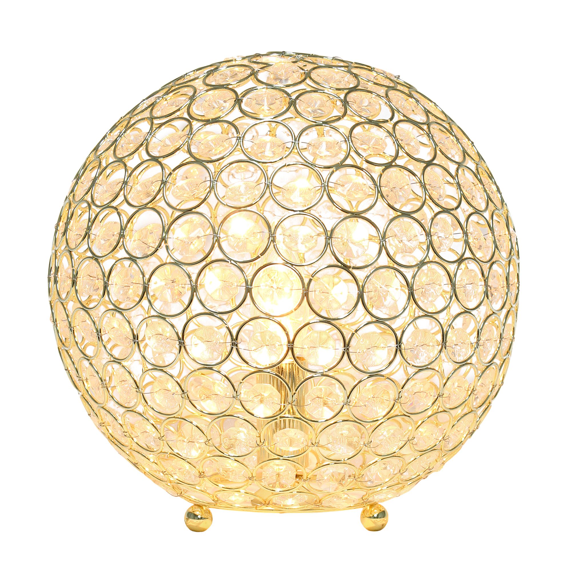 Lalia Home Elipse 10" High Gold Orb Accent Table Lamp
