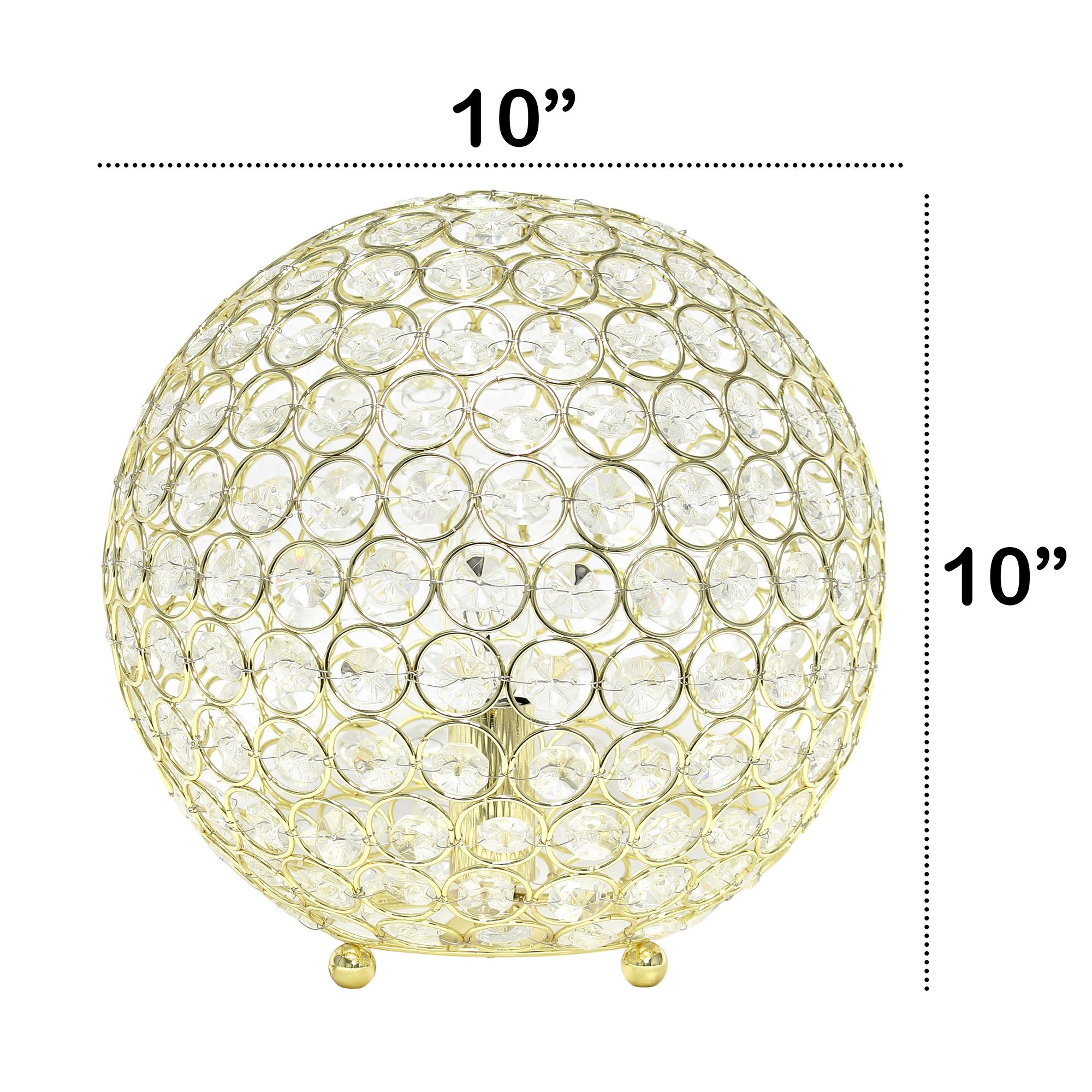 Lalia Home Elipse 10" High Gold Orb Accent Table Lamp