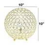 Lalia Home Elipse 10" High Gold Orb Accent Table Lamp