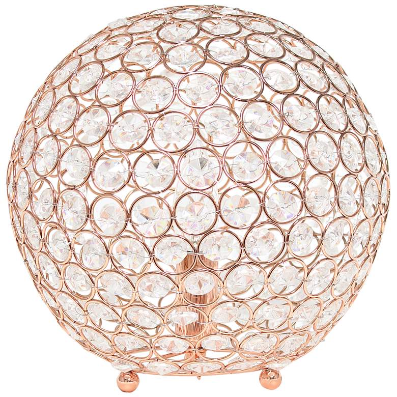 Image 2 Lalia Home Elipse 10" High Rose Gold Orb Accent Table Lamp