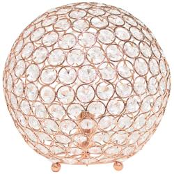 Lalia Home Elipse 10&quot; High Rose Gold Orb Accent Table Lamp