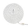 Lalia Home Elipse 10" High White Orb Accent Table Lamp