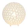 Lalia Home Elipse 10" High White Orb Accent Table Lamp