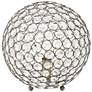 Lalia Home Elipse 10" Metal Crystal Glam Orb Table Lamp, Antique Brass