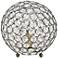 Lalia Home Elipse 8" Crystal Sphere Accent Table Lamp