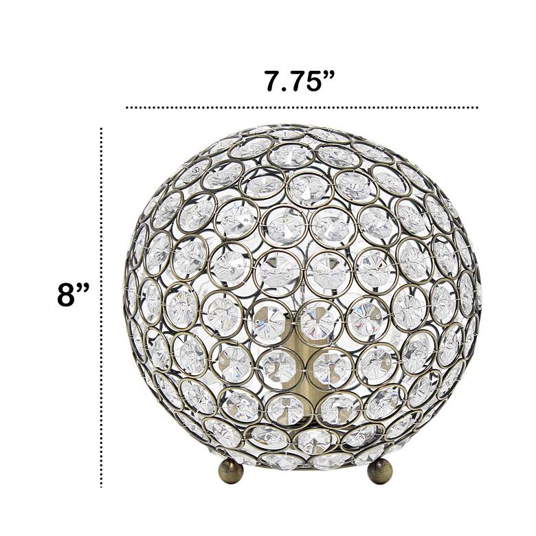 Image 6 Lalia Home Elipse 8 inch Crystal Sphere Accent Table Lamp more views