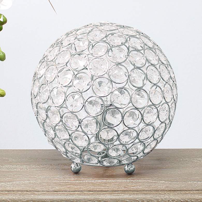 Image 1 Lalia Home Elipse 8" High Chrome Orb Accent Table Lamp