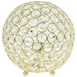 Lalia Home Elipse 8&quot; High Gold Orb Accent Table Lamp