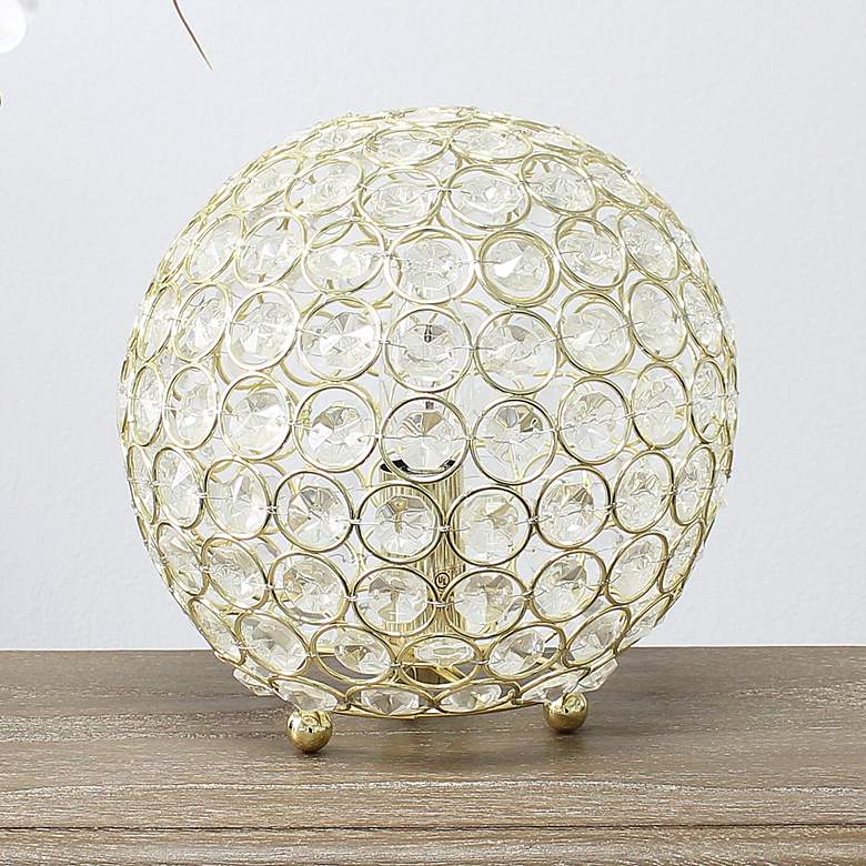 Image 1 Lalia Home Elipse 8" High Gold Orb Accent Table Lamp