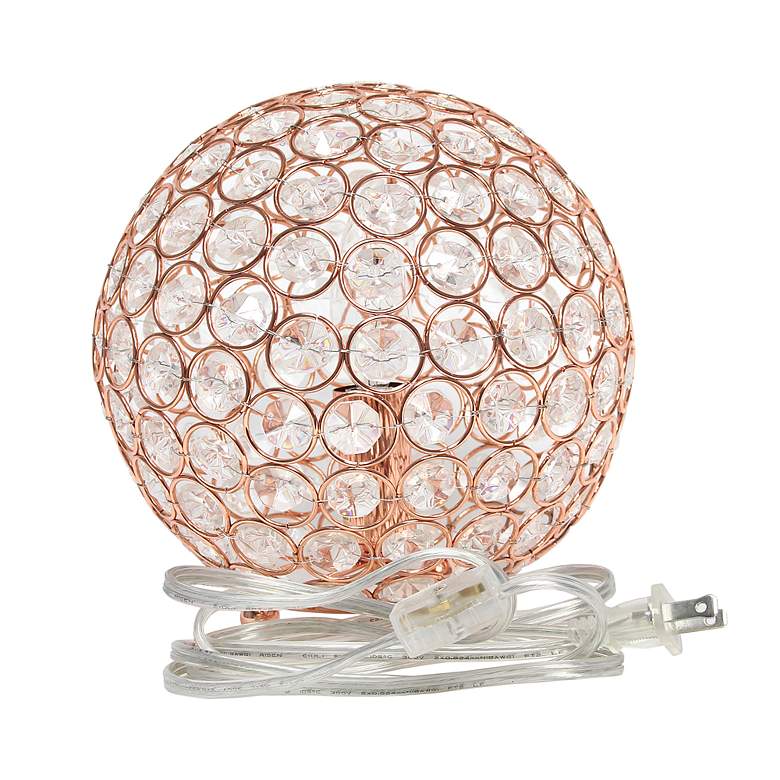 Image 7 Lalia Home Elipse 8 inch High Rose Gold Orb Accent Table Lamp more views