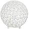 Lalia Home Elipse 8" High White Orb Accent Table Lamp