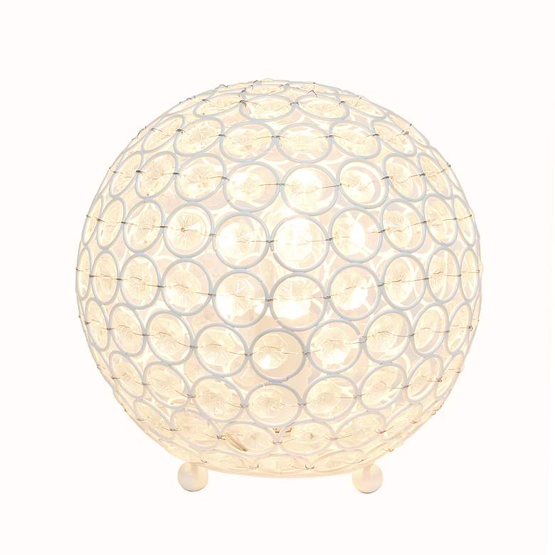 Image 3 Lalia Home Elipse 8" High White Orb Accent Table Lamp more views