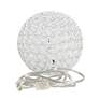 Lalia Home Elipse 8" High White Orb Accent Table Lamp