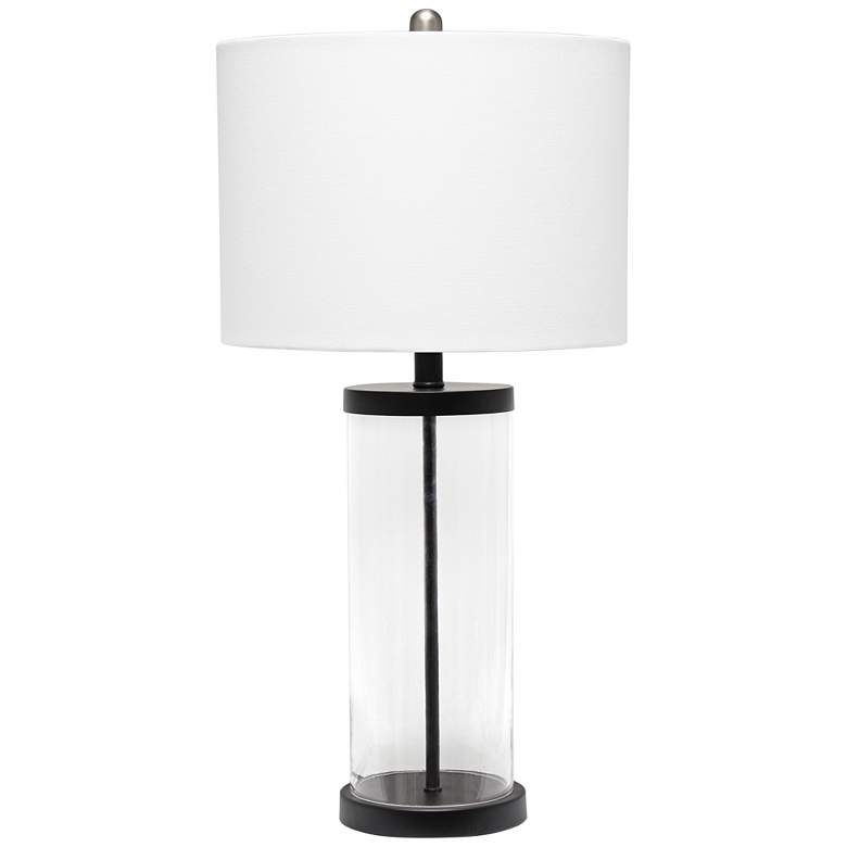 Image 2 Lalia Home Entrapped Glass and Black Metal Table Lamp