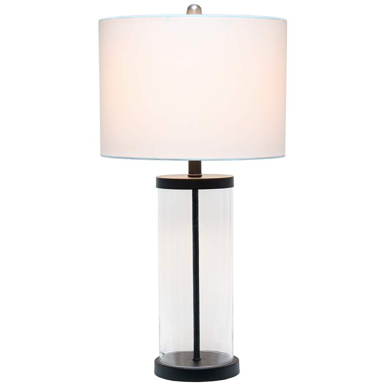 Lalia Home Entrapped Glass and Black Metal Table Lamp more views