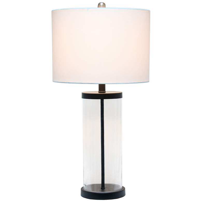 Image 3 Lalia Home Entrapped Glass and Black Metal Table Lamp more views