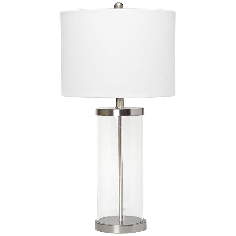 Image 2 Lalia Home Entrapped Glass and Brushed Nickel Table Lamp