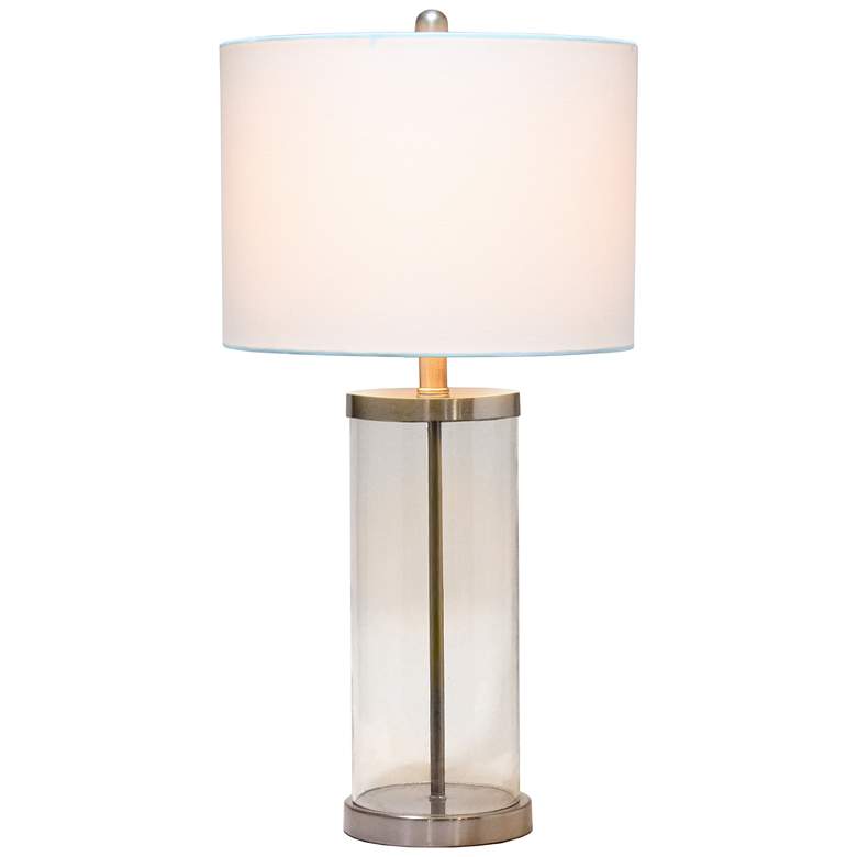 Image 3 Lalia Home Entrapped Glass and Brushed Nickel Table Lamp more views