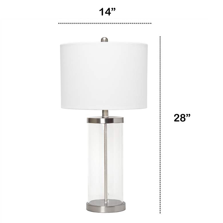 Image 7 Lalia Home Entrapped Glass and Brushed Nickel Table Lamp more views