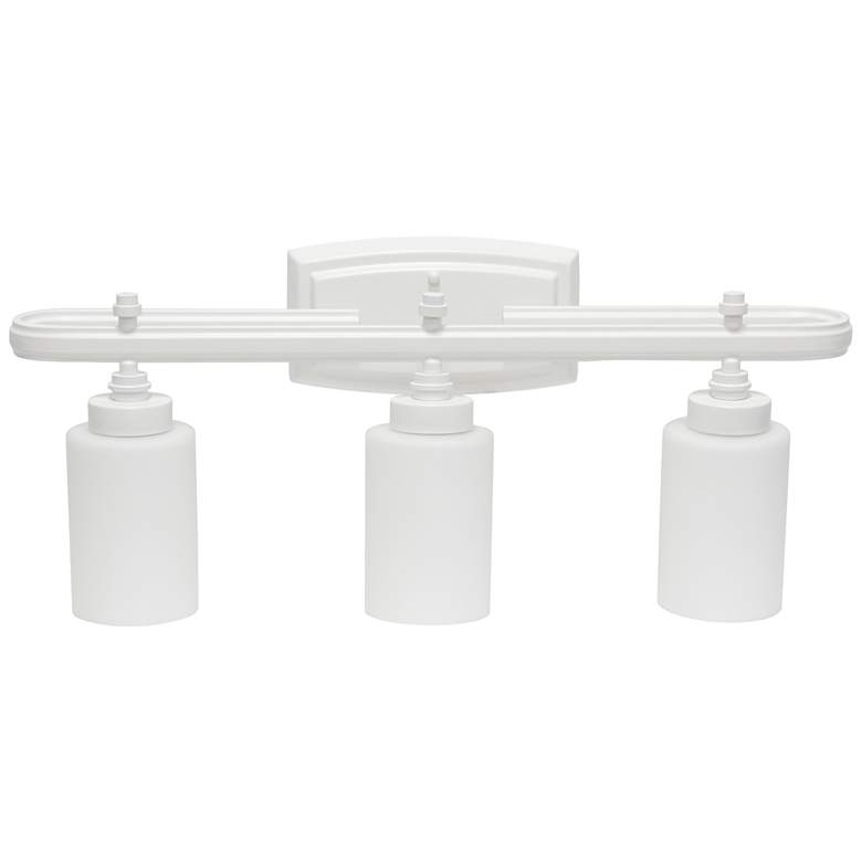 Image 1 Lalia Home Essentix 23 1/2" Wide 3-Light White Vanity Bath Fixture