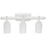 Lalia Home Essentix 23 1/2" Wide 3-Light White Vanity Bath Fixture