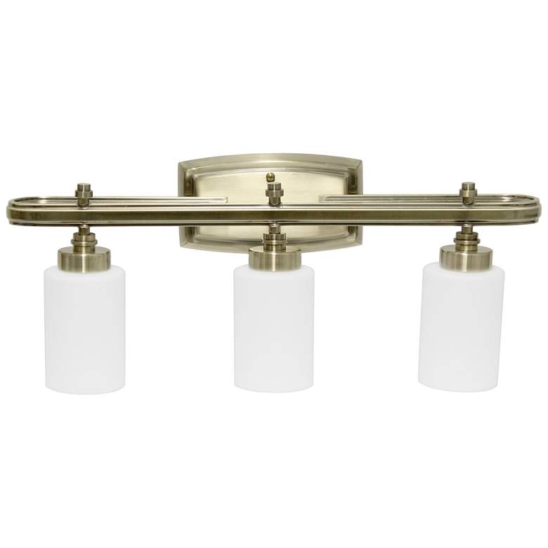 Image 1 Lalia Home Essentix 3Lt Metal Vanity Wall Mounted Fixture, Antique Brass