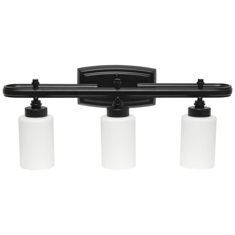 Image 1 Lalia Home Essentix 3Lt Metal Vanity Wall Mounted Fixture, Black